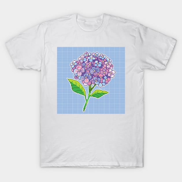 blue bloom T-Shirt by pixelins